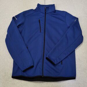 Eddie Bauer Mens Jacket Large Cobalt Blue Dash Full-Zip Fleece Jacket